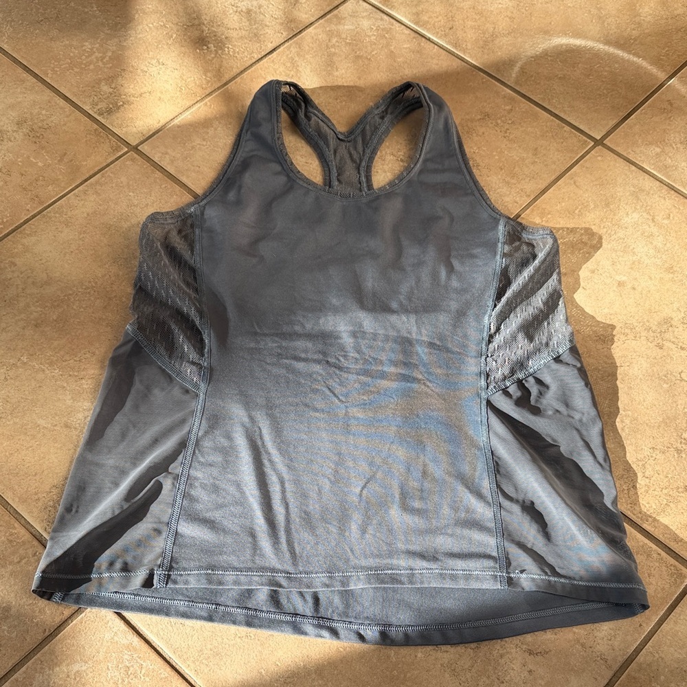 VSX Slate Gray/Blue Athletic Leggings Set with Bra & Tank - Picture 10 of 13